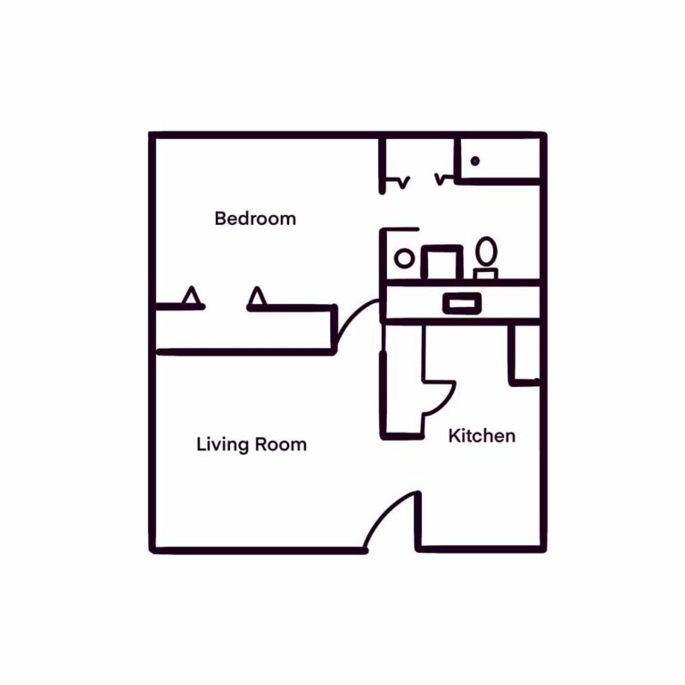 one bedroom floor plan